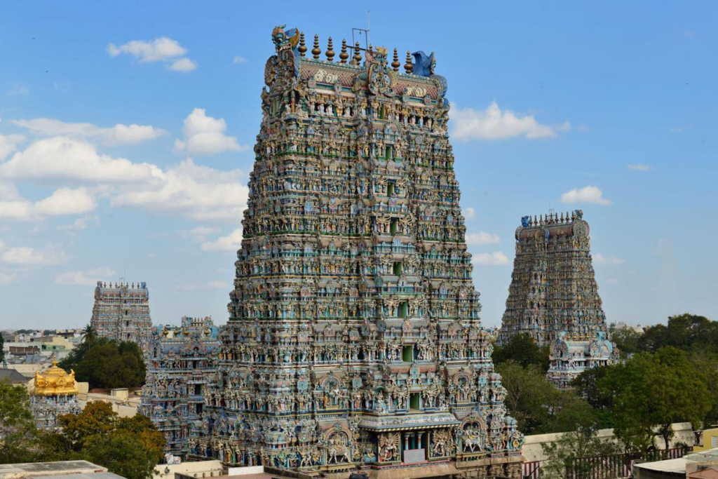 The historic Meenakshi Amman Temple in Madurai, India