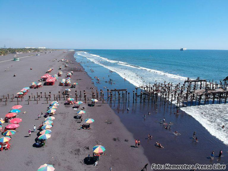 Pacific coastline at Puerto San José in Escuintla, Guatemala.