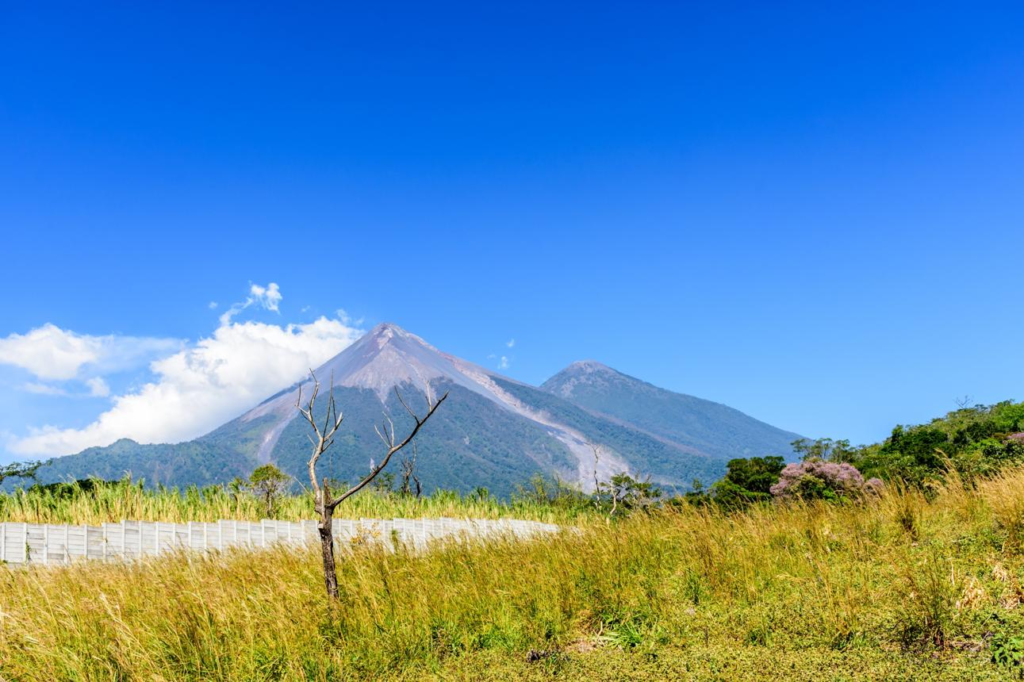 Volcán de Fuego viewed from Escuintla, Guatemala.