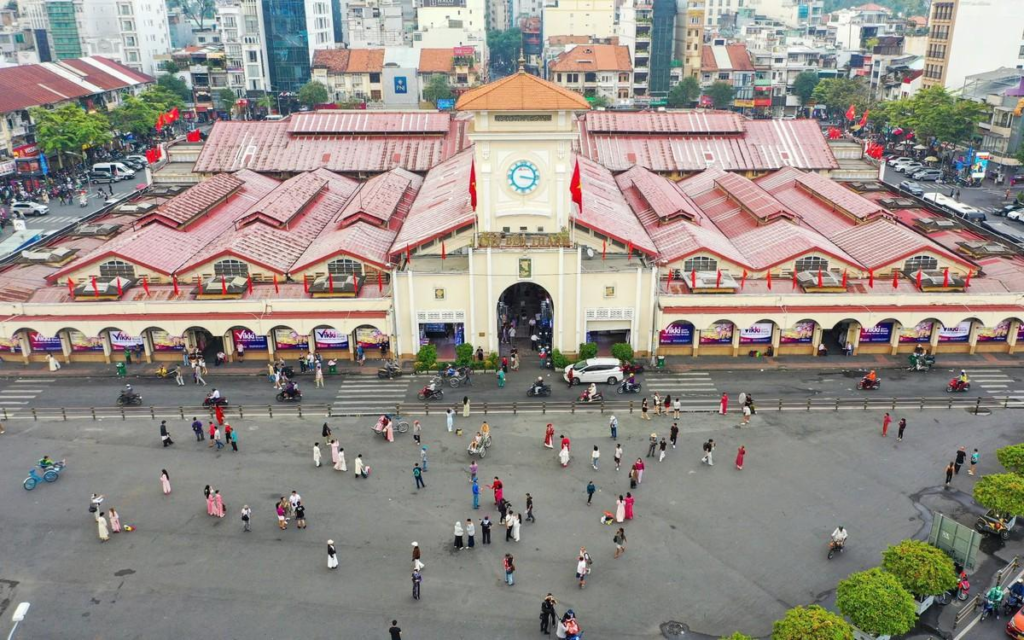 Ben Thanh Market in Ho Chi Minh City, Vietnam.