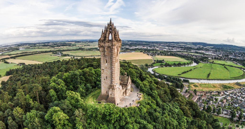 The National Wallace Monument near Stirling, Scotland.