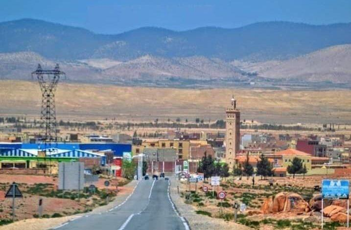 Aerial view of Zada city with urban and cultural areas.