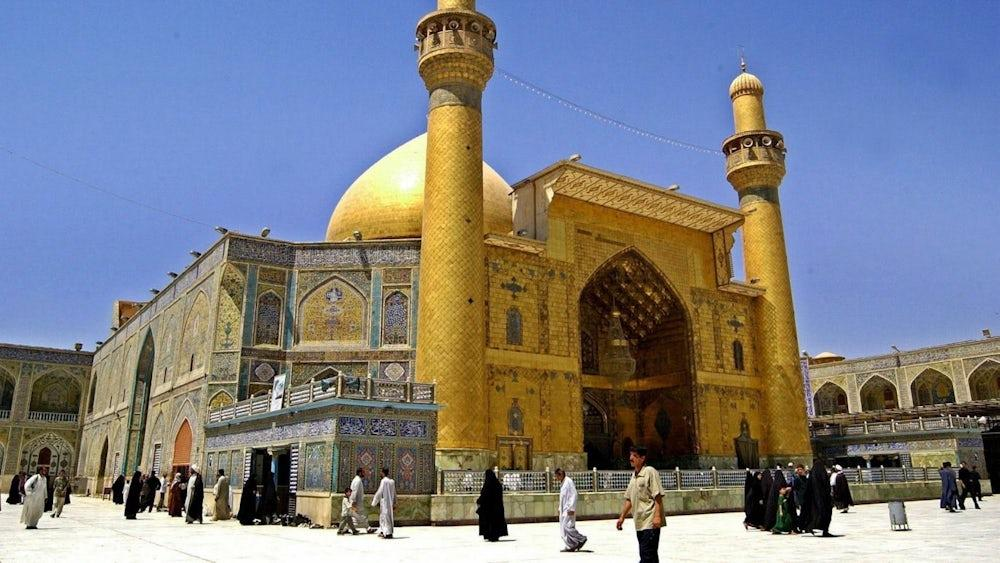 The golden-domed Imam Ali Shrine in Najaf, Iraq.