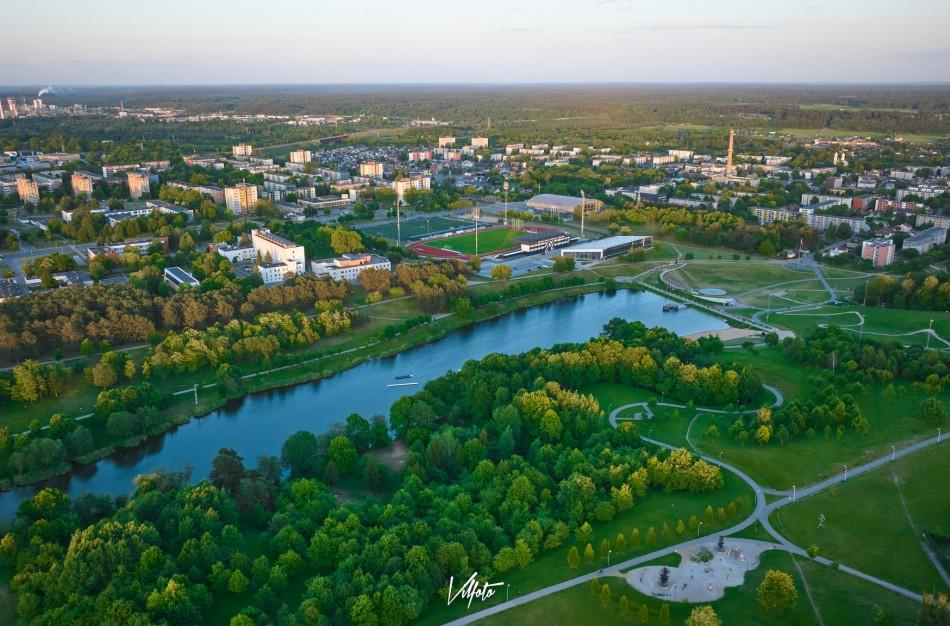 Neris River landscape near Jonava, Lithuania.