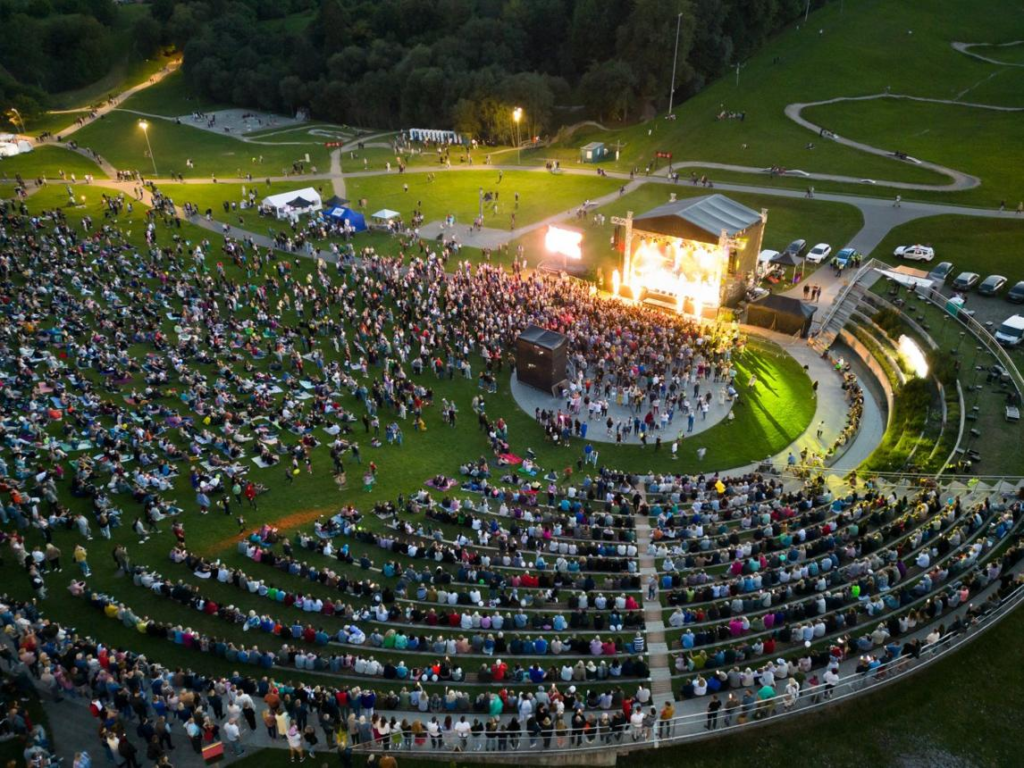 Traditional cultural celebration in Jonava, Lithuania.