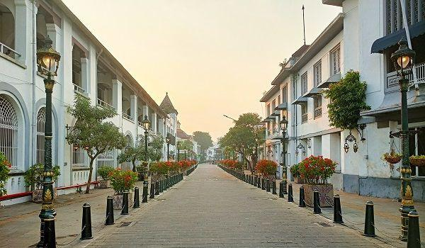 Historic Kota Lama district in Semarang, Indonesia.