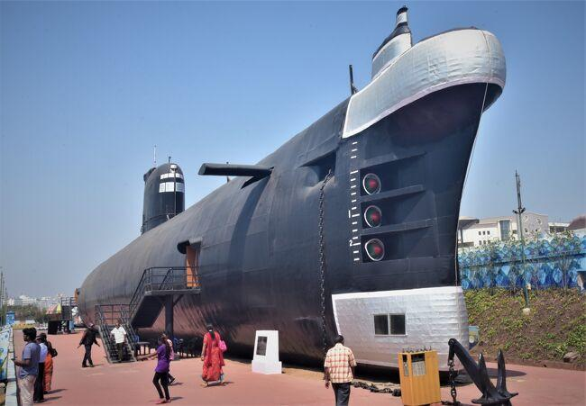 Naval submarine museum in Visakhapatnam, India.