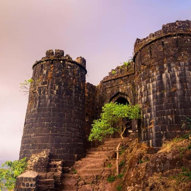 Sinhagad Fort landscape near Pune, Maharashtra.