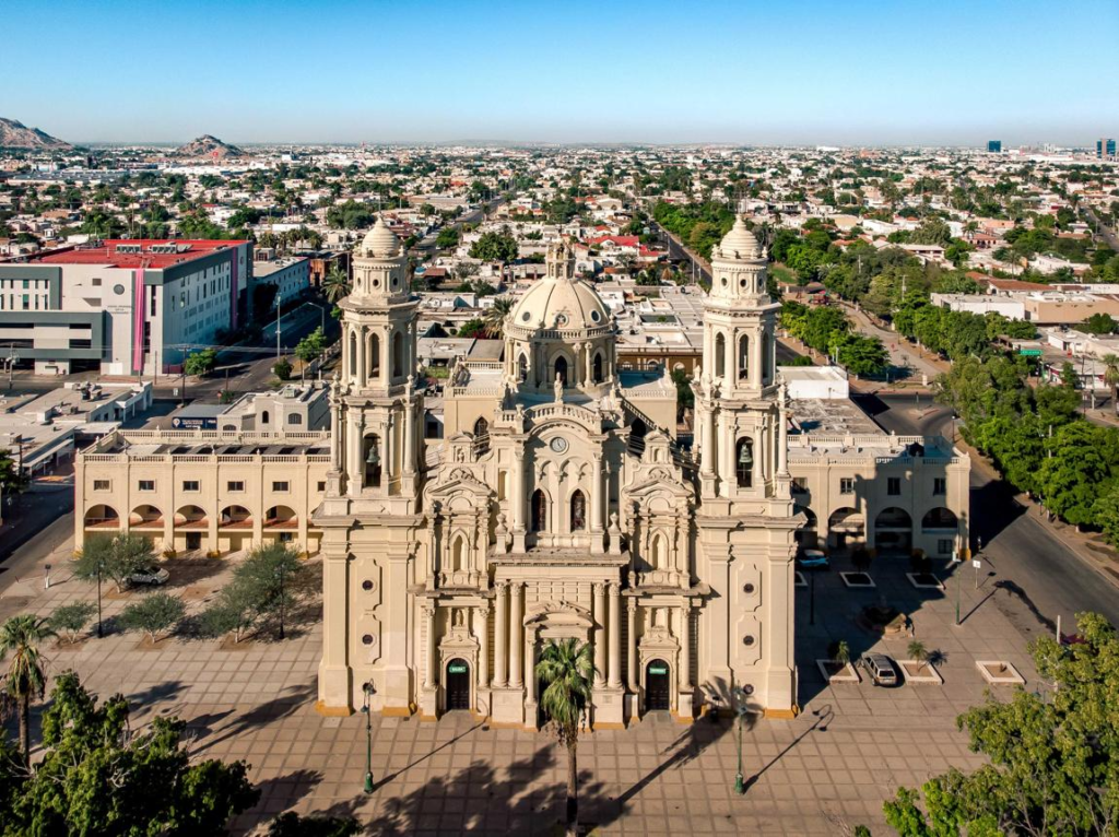 Viewpoint overlooking Hermosillo from Cerro de la Campana, Mexico.