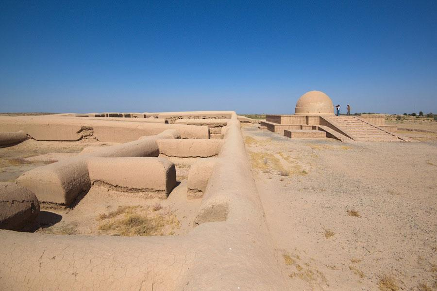 Ancient ruins and archaeological sites in Termez, Uzbekistan.
