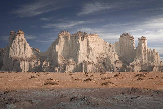 Desert landscape in Sistan and Baluchestan Province Iran.