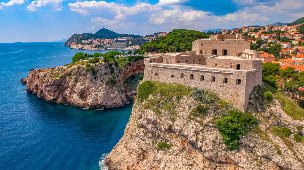 Fort Lovrijenac historic fortress overlooking Dubrovnik Croatia.