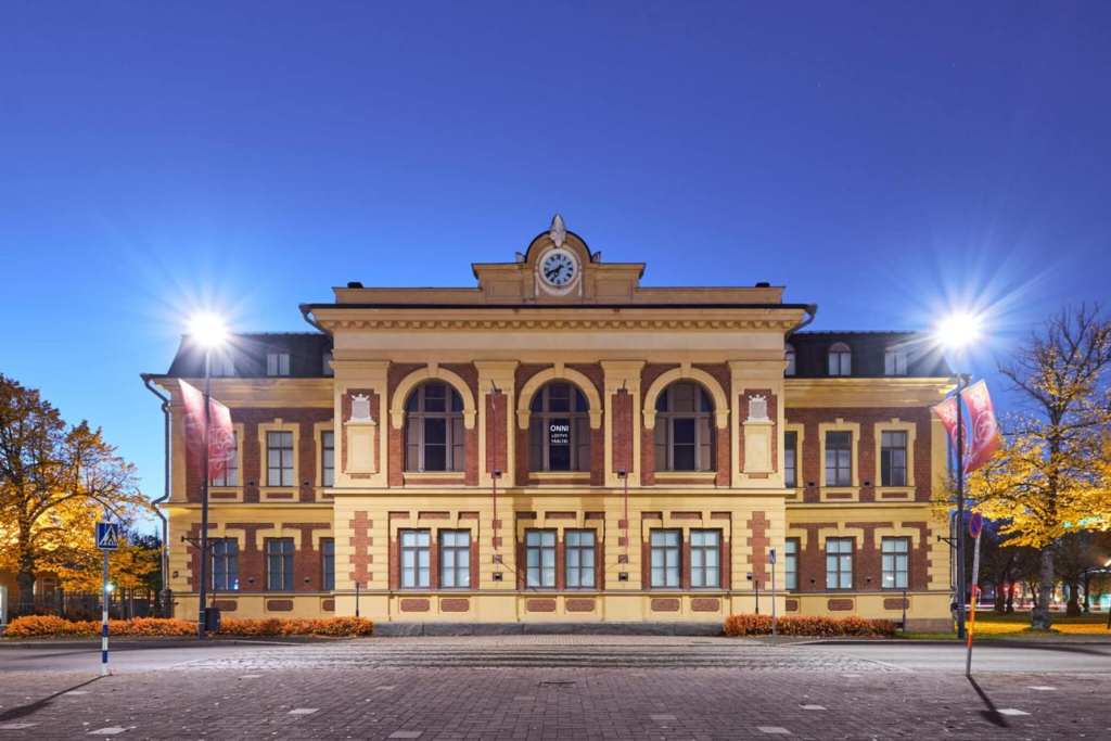 Cultural building and city environment in Joensuu Finland.