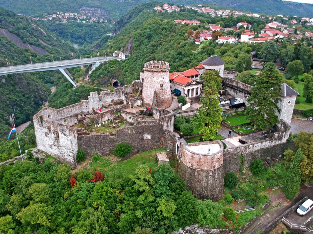 Trsat Castle overlooking Rijeka Croatia.