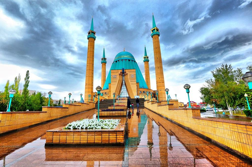 Mashkhur Zhusup Mosque landmark in Pavlodar Kazakhstan.