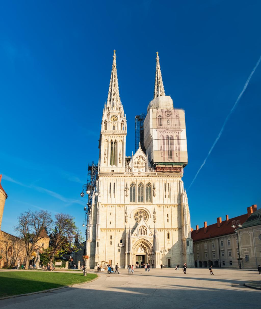 Zagreb Cathedral historic landmark in Croatia.