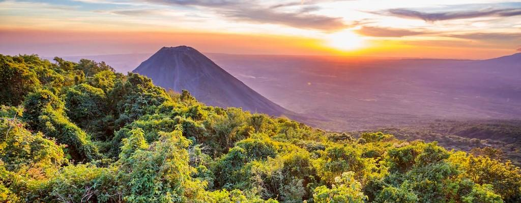 Volcanic landscape in El Salvador.