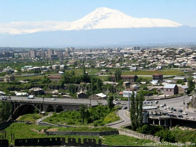 View of Mount Ararat from Masis Armenia.