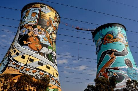 Orlando Towers in Soweto Johannesburg South Africa.