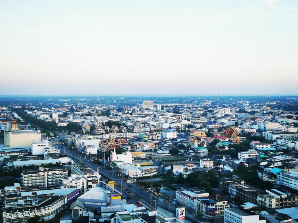 City landscape of Nakhon Ratchasima Thailand.