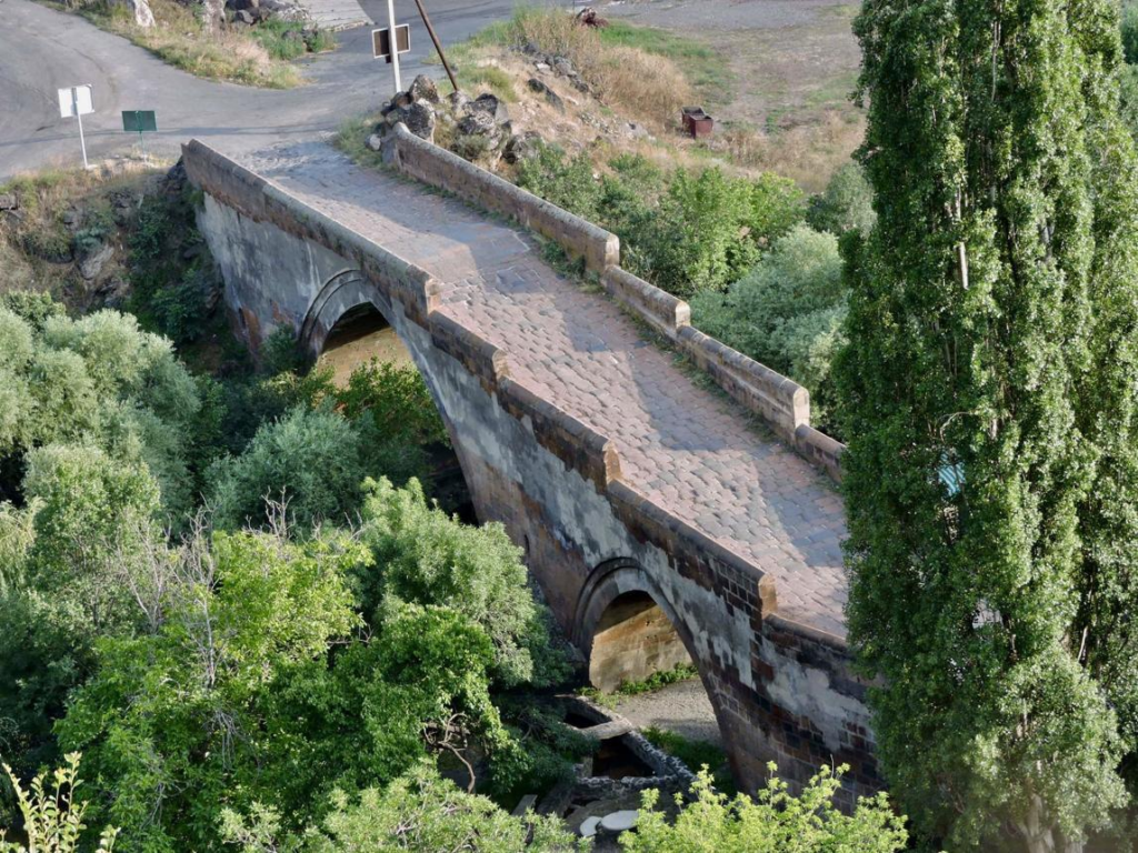 Historic bridge in Ashtarak Armenia.