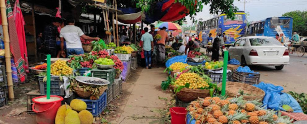 Traditional market scene in Madaripur Bangladesh.
