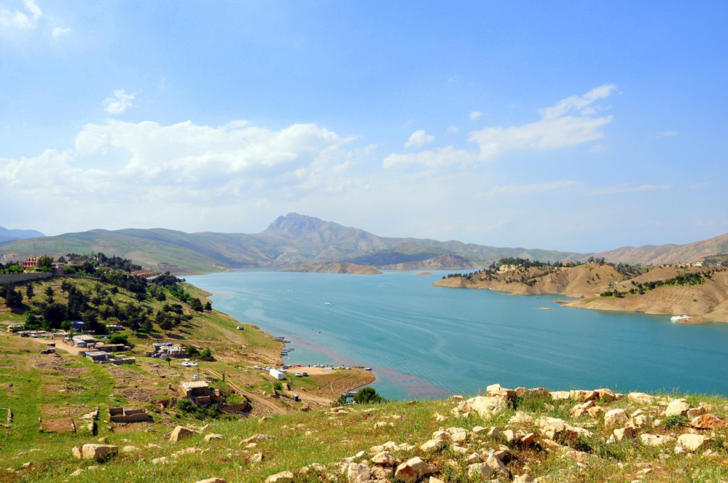 Dukan Lake landscape in Kurdistan Iraq.