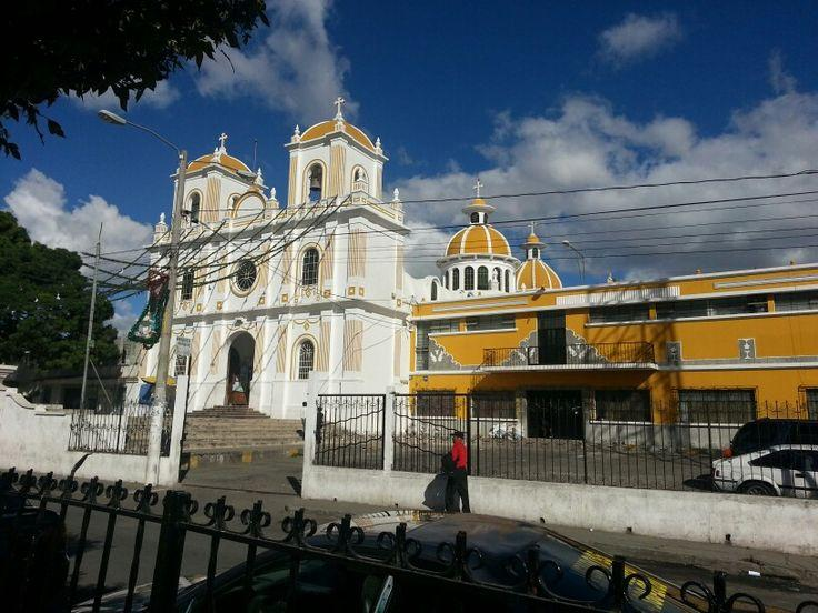 Streets and urban landscape of Mixco Guatemala.