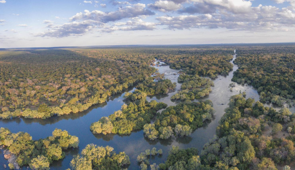 Visitors exploring scenic areas near Kitwe, Zambia, along the Kafue River.