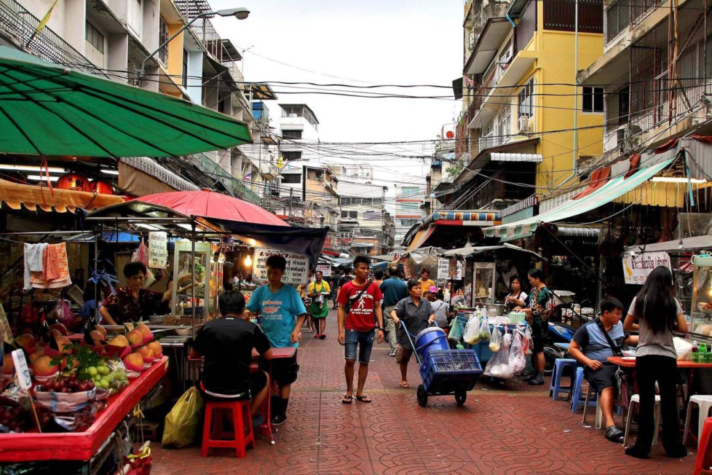 Local streets and markets in Bangkok