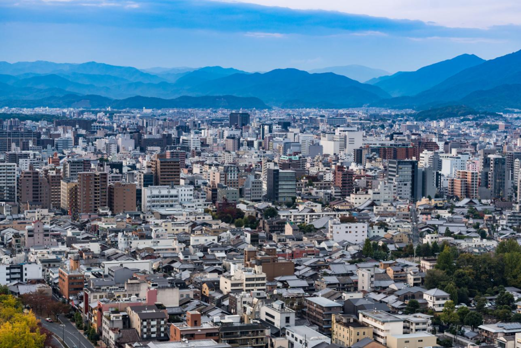 Kyoto cityscape Japan
