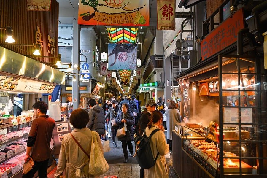 Local streets and markets in Kyoto