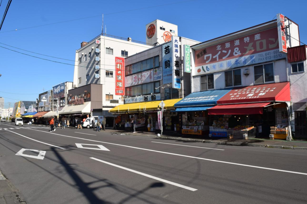 Local streets and markets in Sapporo