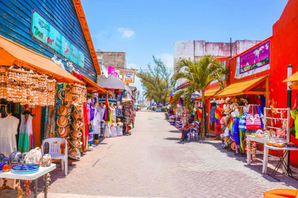 Downtown Cancun streets and markets