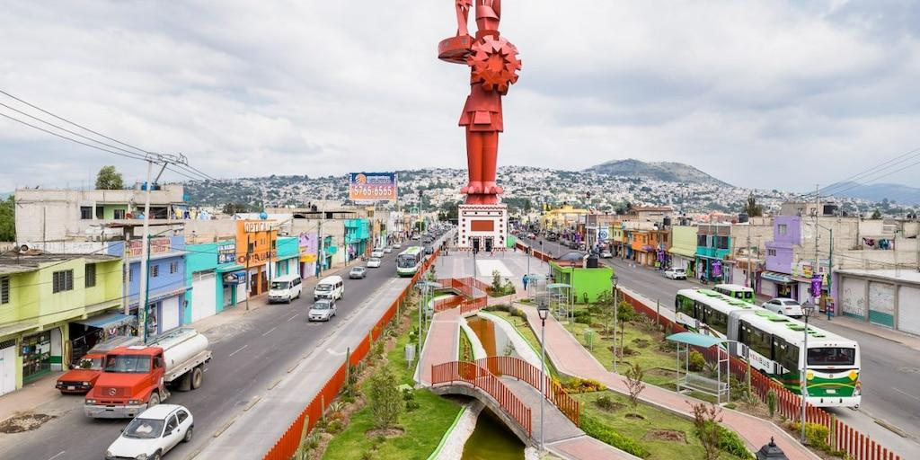 Chimalhuacan Mexico urban landscape and landmarks
