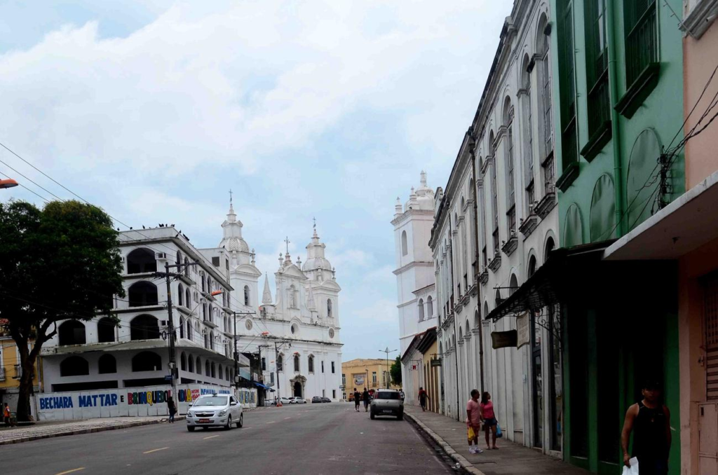 Historic streets colonial architecture Belem Para