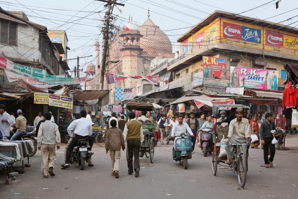 Agra streets markets India