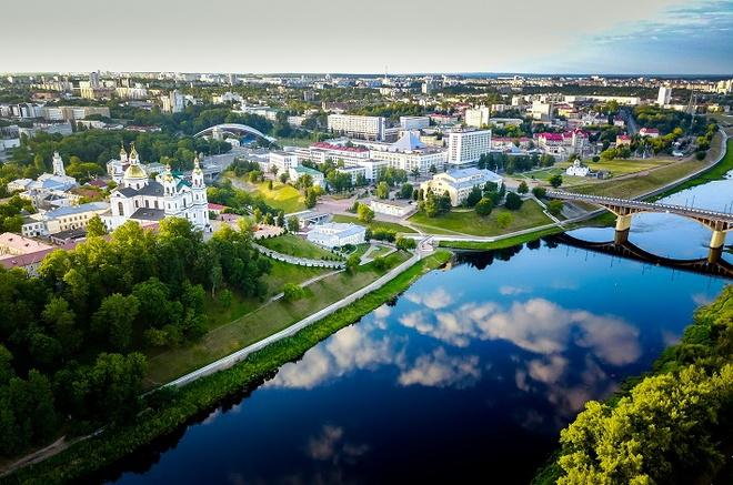 Vitebsk Belarus skyline Dvina River