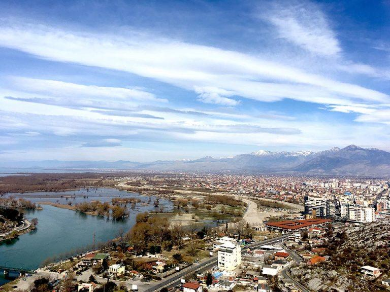 Shkoder Albania skyline Lake Shkoder