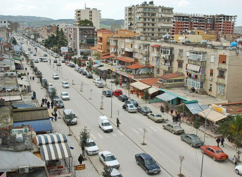 Fier Albania city centre streets