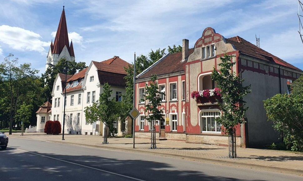 Šilutė Lithuania historic streets buildings