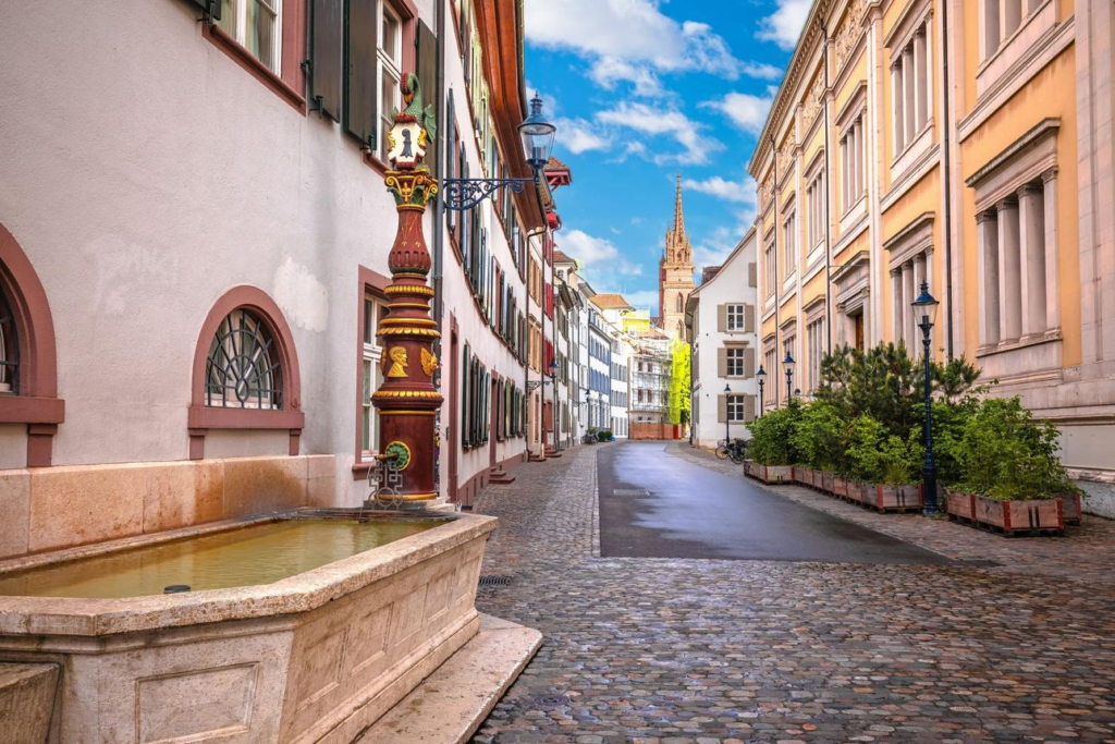 Basel Switzerland old town streets