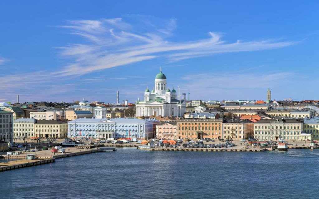 Helsinki Finland skyline waterfront