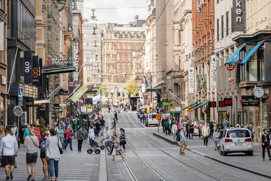 Helsinki Finland streets city centre