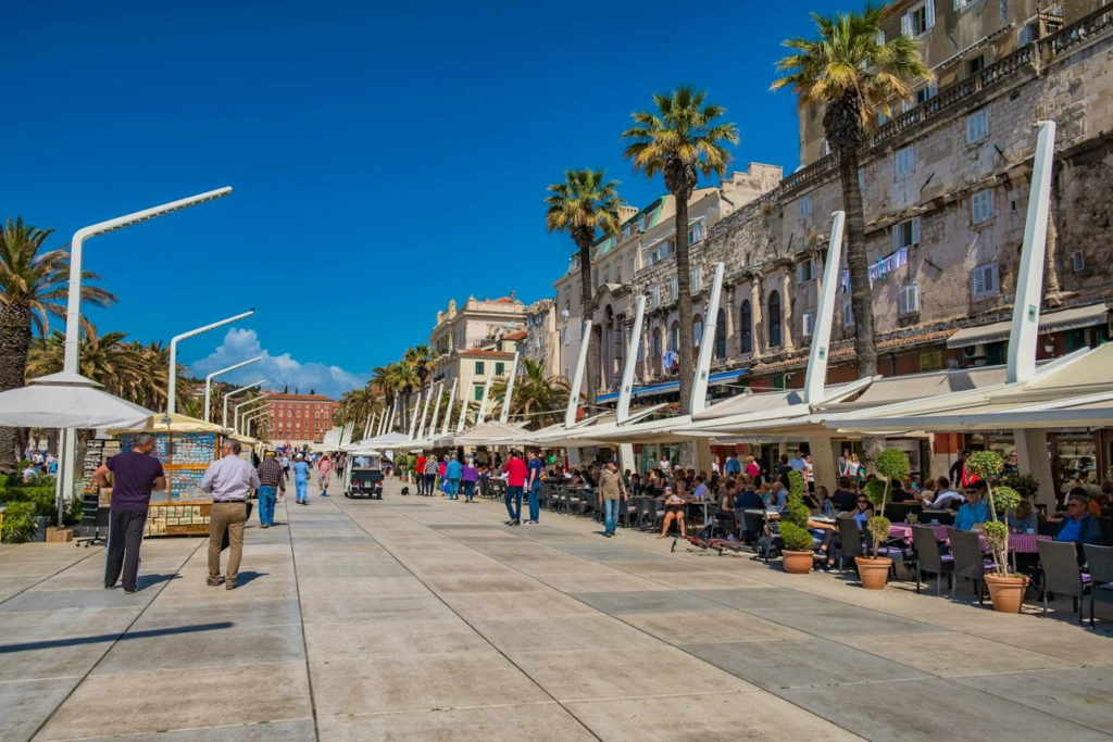 Split Croatia old town streets Riva promenade
