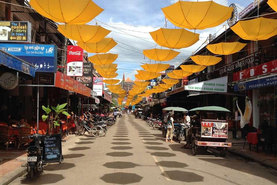 Siem Reap street market Cambodia
