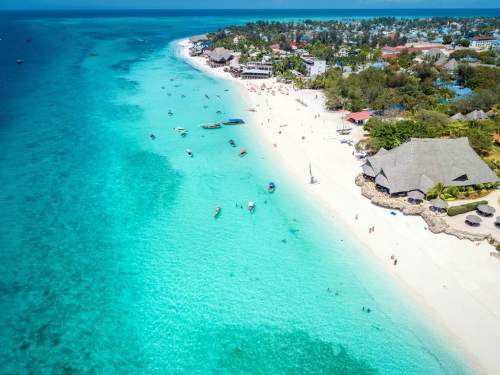 Aerial view of Zanzibar beaches