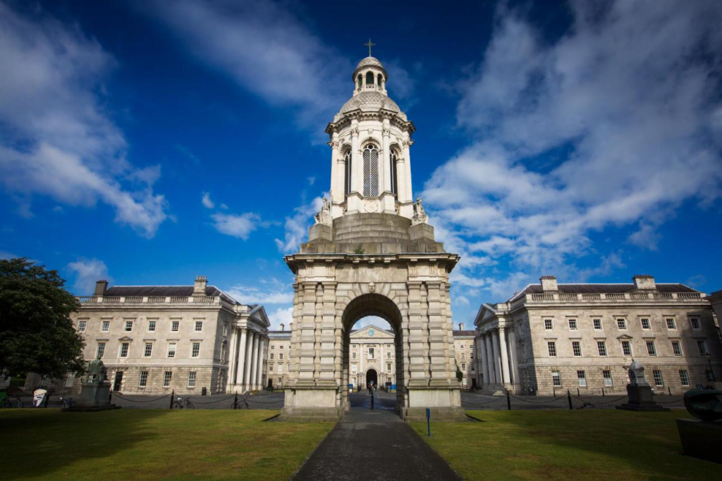 Historic Trinity College campus in Dublin, Ireland.