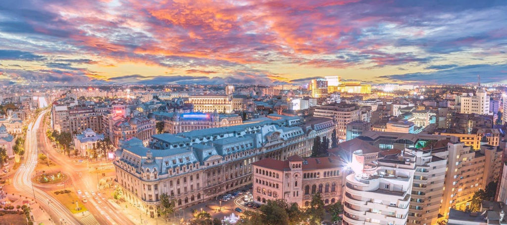 Bucharest cityscape Romania