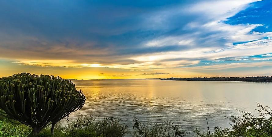 Scenic view of Lake Victoria in Uganda